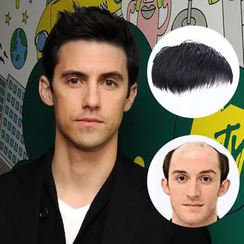 Короткие мужские парики Прямые волосы Мужские парики Прямые волосы Натуральные черные парики