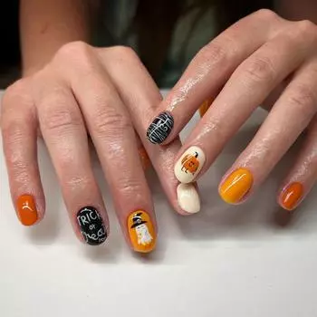 Короткие накладные ногти, полное покрытие, съемный пресс на ногтях для девочек
