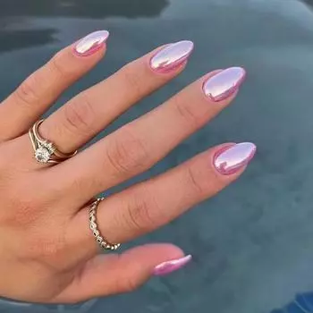 Короткие овальные Aurora Girl Pink Nail Art Европейский и американский модный стиль накладные ногти женские специальные подушечки для ногтей