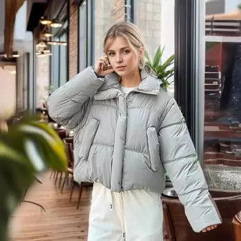 Короткие пуховые изделия со съемными рукавами. Зимние новые женские и корейские версии небольших универсальных теплых вещей. M чёрный