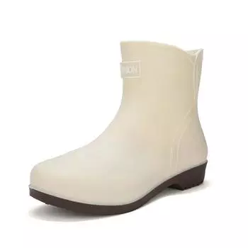Короткие резиновые сапоги женские модные водонепроницаемые туфли нескользящие для автомойки дождевые сапоги женская обувь резиновые сапоги женские флис 36