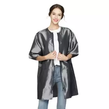 Короткие рукава накидки для стрижки рабочая одежда парикмахерская ткань парикмахерский халат для стрижки зоомагазин серый