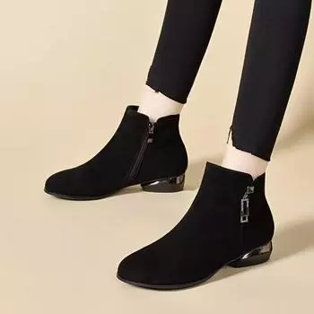 Короткие сапоги Хлопковые сапоги Модные сапоги 34 чёрный