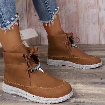 Короткие сапоги на толстом каблуке. Универсальные женские сапоги в стиле ретро. 36 серый