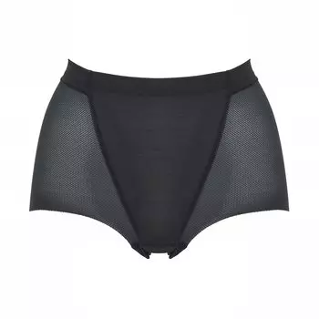 Короткие сетчатые шорты Stomach Control Sweat Quick M [Lucien], Длина, Корректирующее белье, Пояс, Женские, Штаны, Брюки, Впитывающие, Сушащиеся, Черные, чёрный