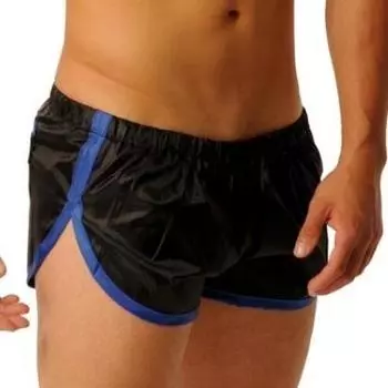 Короткие шорты Fist Черно-Синие S прозрачный