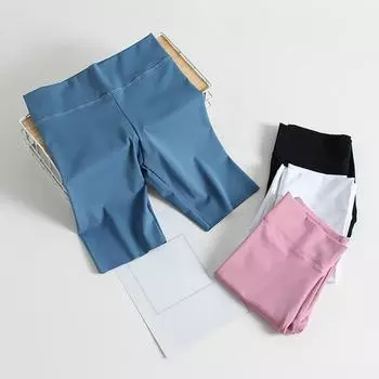 Короткие спортивные штаны для девочек, детские однотонные шорты для йоги 130