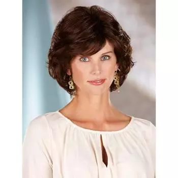 Короткие светлые коричневые синтетические парики с эффектом омбре, натуральный вьющийся многослойный парик с пушистой челкой для женщин, повседневный косплей, вечеринка, термостойкое волокно коричневый