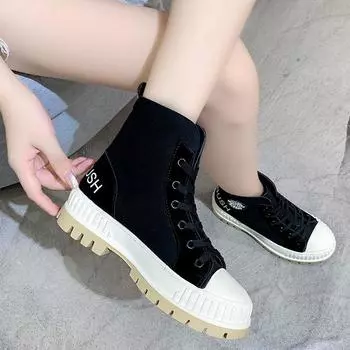 Короткие туфли для женщин. Ботильоны на высокой платформе. Женские ботильоны в стиле панк. Круглый носок. Элегантная обувь на среднем каблуке. Боевая обувь. 35