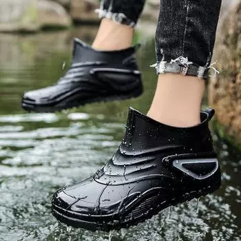 Короткие туфли-трубы Shell head, модные нескользящие туфли для защиты от дождя, повседневная обувь для взрослых, модные туфли в стиле «североамериканец» 39