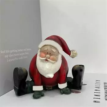 Короткие украшения Санта-Клауса, стеклянные выдувные украшения на Рождество One Size