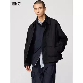 Короткий блузон из хлопка Uniqlo 09 BLACK/MEN S
