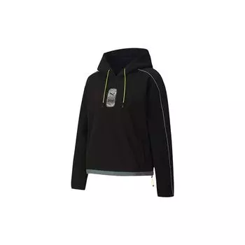 Короткий дышащий пуловер с капюшоном Puma x Helly Hansen, женские топы черного цвета 598287-01 L