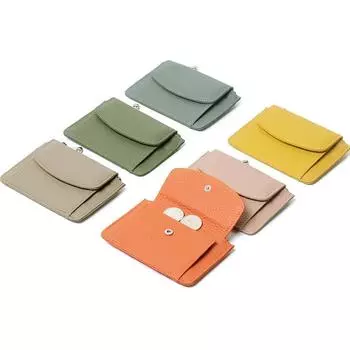 Короткий кошелек из коровьей кожи первого слоя, женская модная многофункциональная сумка для мелочи на молнии, короткая сумка для карт из натуральной кожи с несколькими отделениями розовый