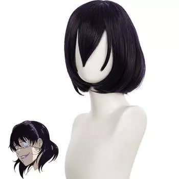 Короткий парик аниме Kakegurui Икишима Мидари косплей костюм термостойкие синтетические волосы женские парики Short чёрный