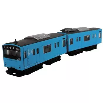 Короткий поезд B JR West Japan Shoji 201 серии Вагон для улучшения физической формы небесно-голубого цвета 1 вагон спереди + 1 вагон посередине 2 вагона включены