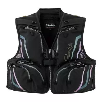 Короткий полусетчатый жилет Gamakatsu GM2332 M Черный L