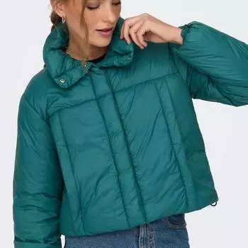 Короткий пуховик с воротником-стойкой ТОЛЬКО для женщин L чёрный