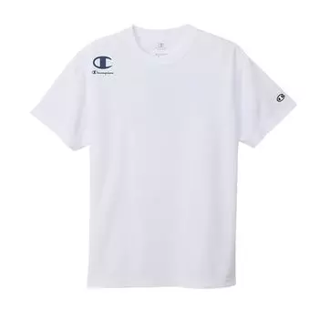 Короткий рукав короткий круглый антибактериальный и запах быстро большой короткий рукав S [Champion] футболка, рукав, шея, устойчивый, высыхание, логотип, футболка, белый