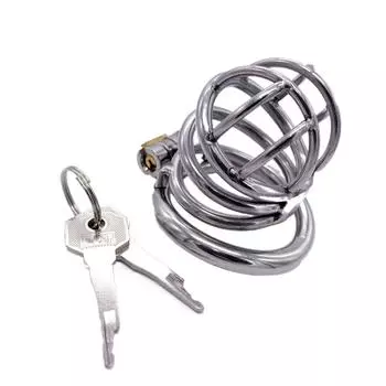 Короткий Стиль Металлическая Клетка Игрушка Для Мужчин Пояс Верности Устройство с Ключом 40mm