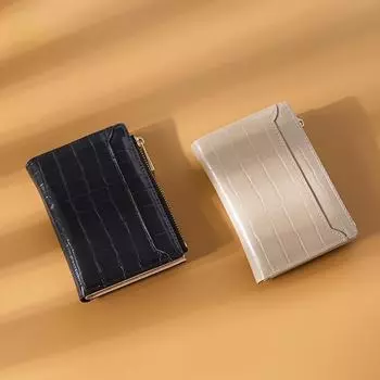 Короткий женский кошелек Chaobang с узором из камня - большая вместимость и несколько отделений для карт жёлтый