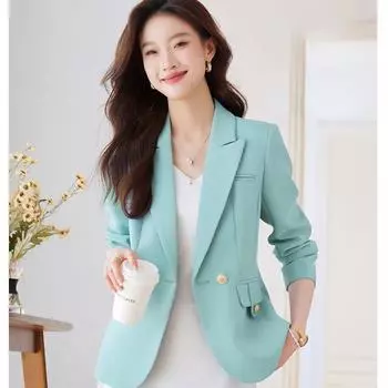 Короткий женский пиджак в корейском стиле с модным пальто L чёрный