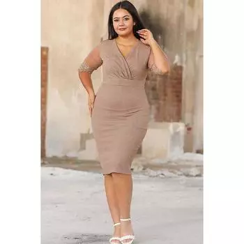 Короткое вечернее платье больших размеров