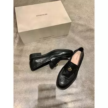 Коровья кожа~ Платформа Камелия женские туфли из натуральной кожи ретро золотая пряжка универсальный толстый каблук маленькие кожаные туфли 34