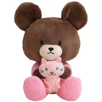 Корпорация Nakajima Bear School Джеки и пара котов мягкая игрушка H19 xx D10см 202109-24 размер: Ш14.5