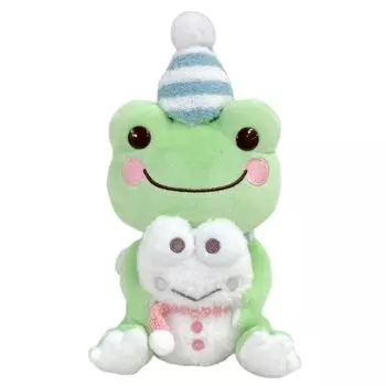Корпорация Nakajima Kerokero Keroppi x Лягушка Пиклз Снеговик Пиклз Мягкая игрушка S В18 x Ш11 x Г13 см 204318-24