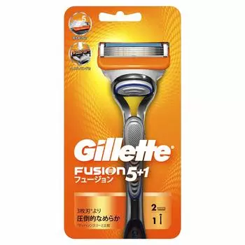 Корпус бритвы Gillette Fusion с 2 запасными лезвиями 5+1