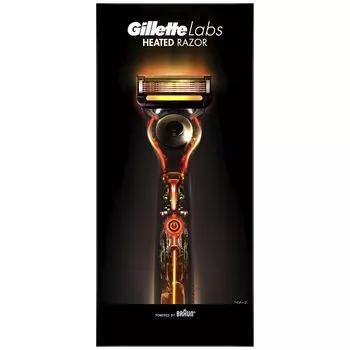 Корпус бритвы Gillette Labs Heated Laser + держатель для набора из 2 запасных лезвий (2 запасных лезвия) + Зарядное устройство
