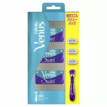 Корпус бритвы Gillette Venus Razor Swirl с 3 запасными лезвиями в комплекте +