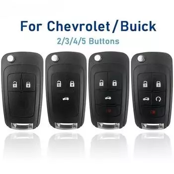 Корпус дистанционного ключа для замены автомобильного ключа для Buick Chevrolet Cruze Epica Lova Camaro Impala Aveo Malibu Sail Orlando Trax Spark 2345Buttons Car Key Case for Buick08-14 model