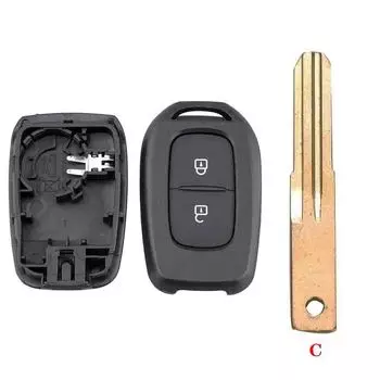 Корпус дистанционного ключа с 2 кнопками для Renault Sandero Dacia Logan Lodgy Dokker Duster 2016, чехол для автомобильного ключа Renault HU136