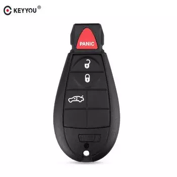 Корпус дистанционного ключа с 4 кнопками подходит для Chrysler Jeep Dodge Durango Grand Caravan Grand Cherokee Dart чёрный