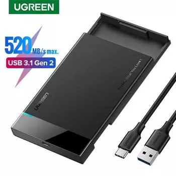 Корпус для внешнего жёсткого диска Ugreen USB C 3.1 Model чёрный