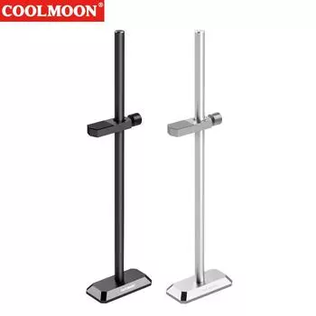 Корпус из алюминиевого сплава для ПК Видеокарты Охлаждающий держатель Скользящий одно-/двухполюсный Магнитный Регулировка высоты для шасси ATX/MATX/ITX GH195 серебряный