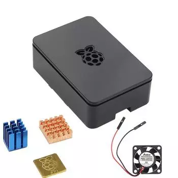 Корпус Raspberry Pi 3 B plus Корпус Raspberry Pi 3 Model B+Plus PI 2 Охлаждающий вентилятор Алюминиевый радиатор