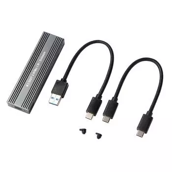 Корпус SSD M2 Корпус NVME Адаптер SSD M.2 к USB Type C 3.1 для двойного протокола NVME PCIE NGFF SATA чёрный