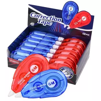Корректирующая лента 6 метров, упаковка из 12 цветных корректирующих лент, ПЭТ-лента, упаковка из сердечника, корректирующие принадлежности, корректирующая ручка, большая емкость, простота использования, портативность