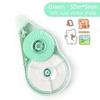 Корректирующая лента. Белая корректирующая лента. Диспенсер 30 м x 5 мм. Простой в использовании аппликатор для мгновенных коррекционных учебных принадлежностей. розовый