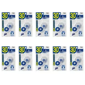 Корректирующая лента Pentel одноразового использования 30 м ширина 5 мм 10 шт XZT515-W