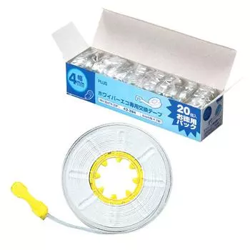 Корректирующая лента Plus Whiper Eco, сменная лента, 20 штук, ширина 4 мм, WH304TR20P 42-284 жёлтый