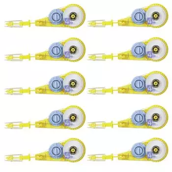 Корректирующая лента Plus Whiper V, сменная лента 4 мм x 10 м, желтая, 10 шт. x 10 42-251
