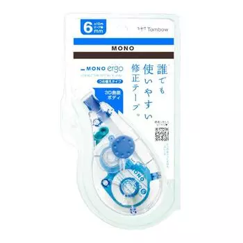Корректирующая лента Tombow Pencil 6 мм MONO Mono Ergo Shaped 3D изогнутый сменный стержень 10 м 5 шт. (Эргономичный корпус) CT-YUXN6-5P