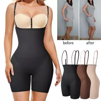 Корректирующее белье Боди для женщин Tummy Control Полное тело Shaper бедра Slimmer шорты Waist Trainer Нижнее белье для похудения Belly Fajas M