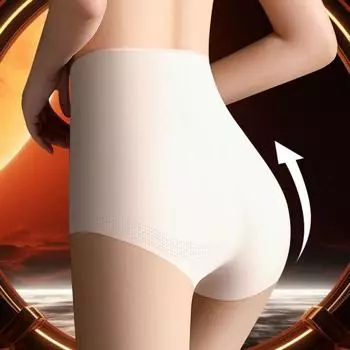 Корректирующее белье Трусы-подтяжки для ягодиц Хлопковое нижнее белье для коррекции промежности Бесшовные трусы для женщин L телесный