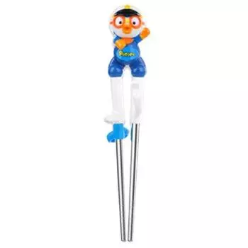 Корректирующие палочки Edison Pororo из нержавеющей стали, уровень 2, для правой руки, синие (Полиция), 1 шт., популярная корейская посуда