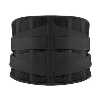 Корректор для поясницы с 6 опорами, противоскользящий поясничный поддерживающий дышащий пояс для поддержки талии для спортзала M